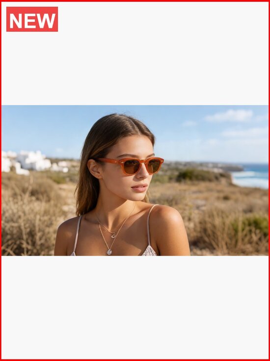 Unisex Vintage Retro Round Tinted Sunglasses UV400 TR90 Frame main image 6